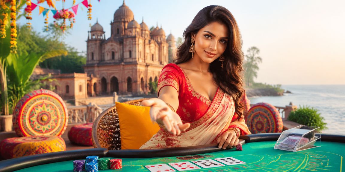 Enjoying a baccarat game set against a Pohela Boishakh backdrop
